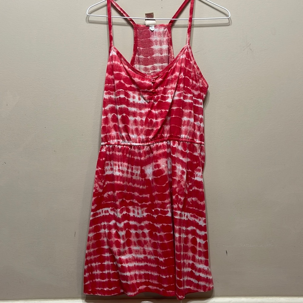 Hot pink and white dress